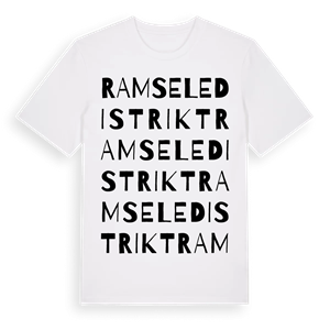 Ramsele distrikt ordlek t-shirt – ekologisk bomull t-shirt från Pinshirt