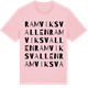 Pink Cotton t-shirt med Ramviksvallen ordlek t-shirt