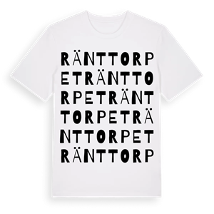 Ränttorpet ordlek t-shirt – ekologisk bomull t-shirt från Pinshirt