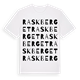 White t-shirt med Raskberget ordlek t-shirt