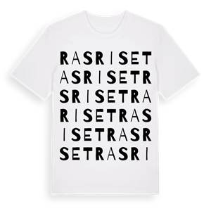 Rasriset ordlek t-shirt – ekologisk bomull t-shirt från Pinshirt