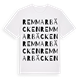 White t-shirt med Remmarbäcken ordlek t-shirt