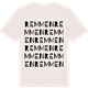 Vintage White t-shirt med Remmen ordlek t-shirt