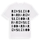 White t-shirt med Remslebodarna ordlek t-shirt