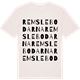 Vintage White t-shirt med Remslebodarna ordlek t-shirt