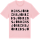 Pink Cotton t-shirt med Rensjön ordlek t-shirt