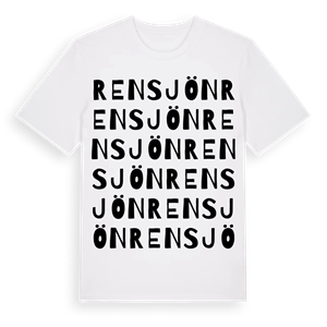 Rensjön ordlek t-shirt – ekologisk bomull t-shirt från Pinshirt