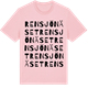 Pink Cotton t-shirt med Rensjönäset ordlek t-shirt