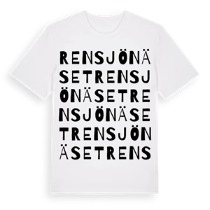 Rensjönäset ordlek t-shirt – ekologisk bomull t-shirt från Pinshirt