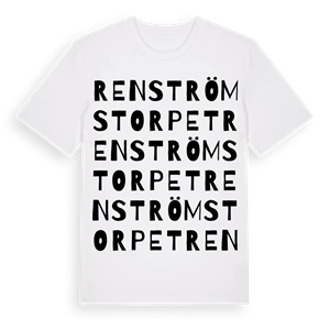 Renströmstorpet ordlek t-shirt – ekologisk bomull t-shirt från Pinshirt