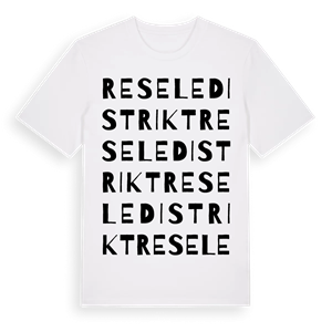 Resele distrikt ordlek t-shirt – ekologisk bomull t-shirt från Pinshirt