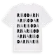 White t-shirt med Ribodarna ordlek t-shirt