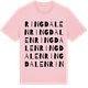 Pink Cotton t-shirt med Ringdalen ordlek t-shirt