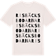 Vintage White t-shirt med Risbäcksbodarna ordlek t-shirt