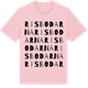 Pink Cotton t-shirt med Risbodarna ordlek t-shirt