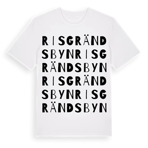 Risgrändsbyn ordlek t-shirt – ekologisk bomull t-shirt från Pinshirt