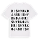 White t-shirt med Rismyrkojan ordlek t-shirt