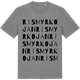 Mid Heather Gray t-shirt med Rismyrkojan ordlek t-shirt