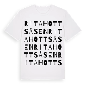 Ritahottsåsen ordlek t-shirt – ekologisk bomull t-shirt från Pinshirt