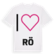 Jag älskar Rö t-shirt stort tryck