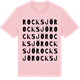 Pink Cotton t-shirt med Rocksjö ordlek t-shirt