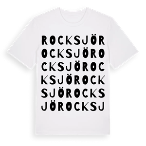 Rocksjö ordlek t-shirt – ekologisk bomull t-shirt från Pinshirt