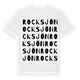 White t-shirt med Rocksjön ordlek t-shirt