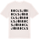 Vintage White t-shirt med Rocksjön ordlek t-shirt