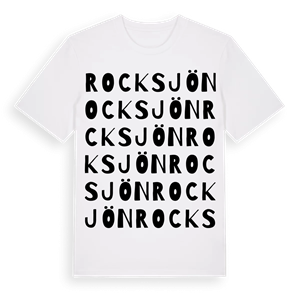 Rocksjön ordlek t-shirt – ekologisk bomull t-shirt från Pinshirt