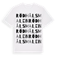 White t-shirt med Rödhålsmalen ordlek t-shirt