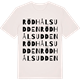Vintage White t-shirt med Rödhålsudden ordlek t-shirt