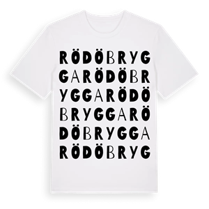 Rödö brygga ordlek t-shirt – ekologisk bomull t-shirt från Pinshirt