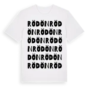 Rödön ordlek t-shirt – ekologisk bomull t-shirt från Pinshirt