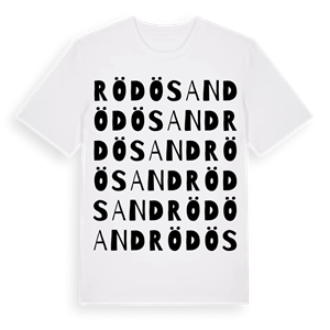 Rödösand ordlek t-shirt – ekologisk bomull t-shirt från Pinshirt