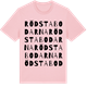 Pink Cotton t-shirt med Rödstabodarna ordlek t-shirt