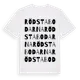 White t-shirt med Rödstabodarna ordlek t-shirt