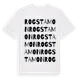 White t-shirt med Rogstamon ordlek t-shirt