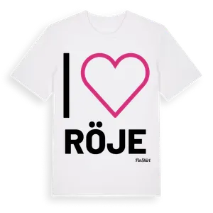 Jag älskar Röje t-shirt stort tryck – ekologisk bomull t-shirt från Pinshirt