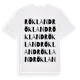 White t-shirt med Rökland ordlek t-shirt