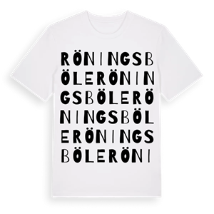 Röningsböle ordlek t-shirt – ekologisk bomull t-shirt från Pinshirt
