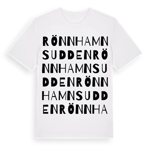 Rönnhamnsudden ordlek t-shirt – ekologisk bomull t-shirt från Pinshirt