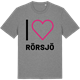Mid Heather Gray t-shirt med Jag älskar Rörsjö t-shirt stort tryck