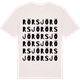 Vintage White t-shirt med Rörsjö ordlek t-shirt