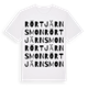 White t-shirt med Rörtjärnsmon ordlek t-shirt