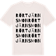 Vintage White t-shirt med Rörtjärnsmon ordlek t-shirt