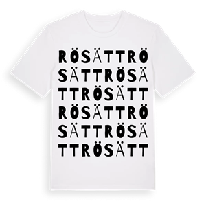 Rösätt ordlek t-shirt – ekologisk bomull t-shirt från Pinshirt