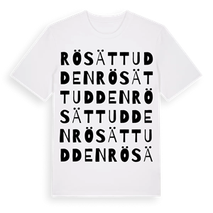 Rösättudden ordlek t-shirt – ekologisk bomull t-shirt från Pinshirt