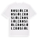 White t-shirt med Rosböle ordlek t-shirt