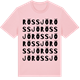 Pink Cotton t-shirt med Rössjö ordlek t-shirt