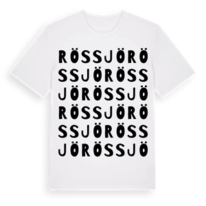 Rössjö ordlek t-shirt – ekologisk bomull t-shirt från Pinshirt